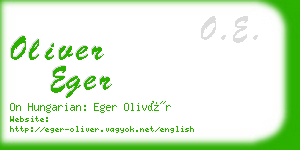 oliver eger business card